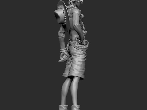 One Piece Ace 3D Print Model
