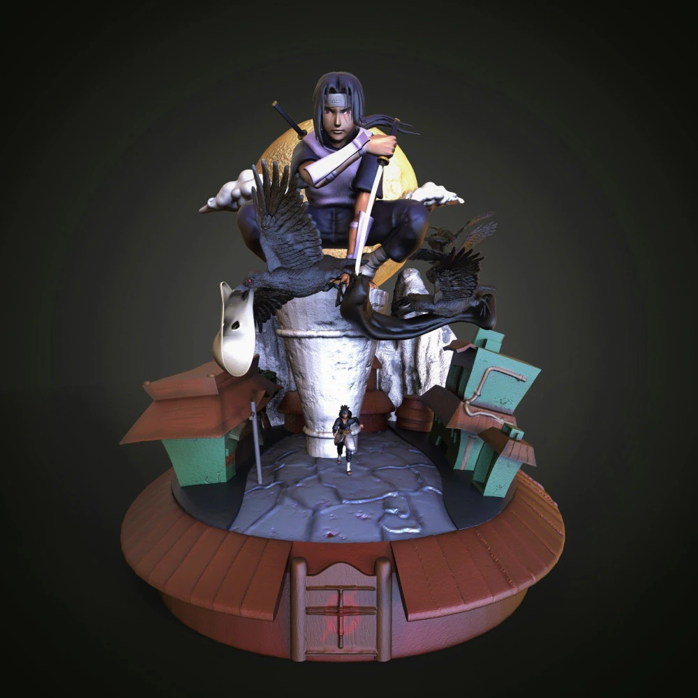 Uchiha Itachi-Naruto Modello di stampa 3D .c4d .max .obj .3ds .fbx .stl .blend 