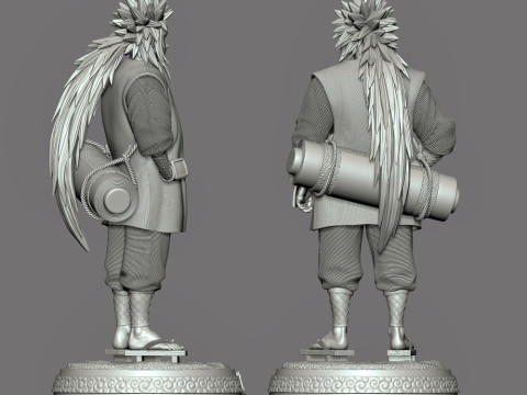 Jiraiya - Naruto Modèles 3D en vedette
