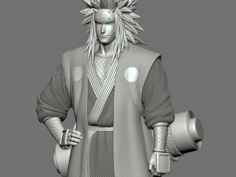 Jiraiya - Naruto Modèles 3D en vedette