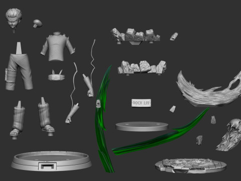 Rock Lee - Naruto 3D Print Model