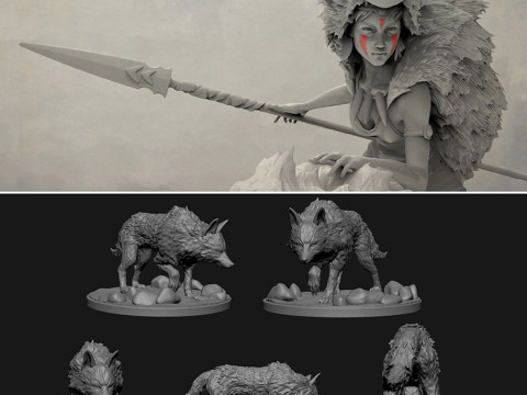 Princess Mononoke 3D Print Model