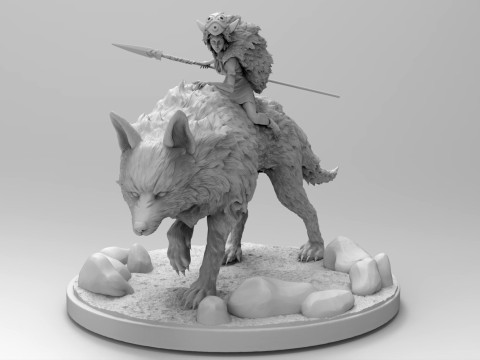 Princess Mononoke 3D Baskı Modeli
