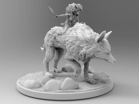 Princess Mononoke 3D Baskı Modeli
