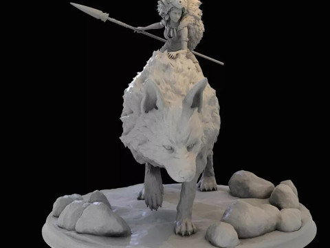 Princess Mononoke 3D Baskı Modeli