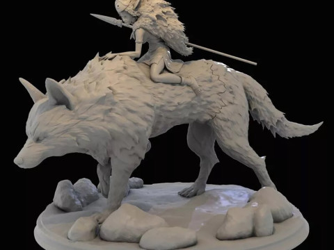 Princess Mononoke 3D Baskı Modeli