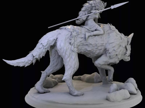 Princess Mononoke 3D Baskı Modeli