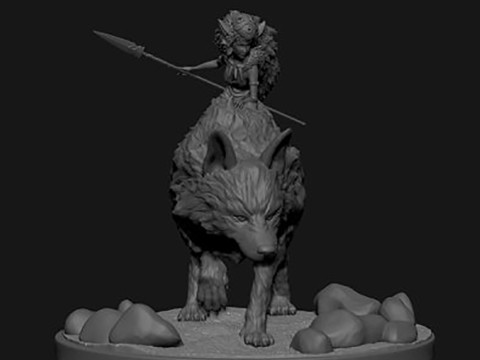 Princess Mononoke 3D Baskı Modeli