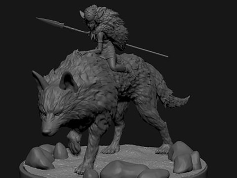 Princess Mononoke 3D Baskı Modeli