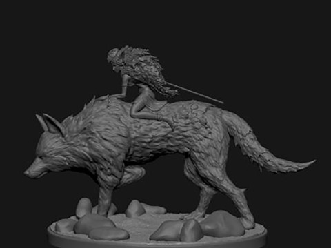Princess Mononoke 3D Baskı Modeli