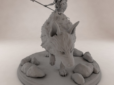 Princess Mononoke 3D Baskı Modeli