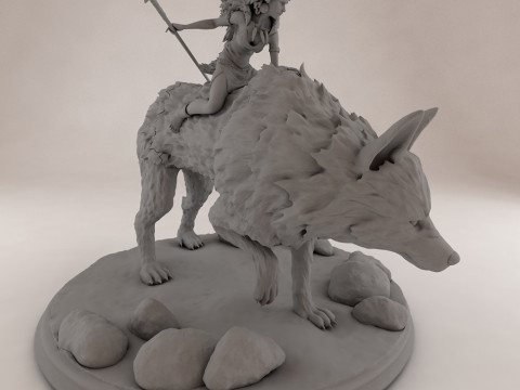 Princess Mononoke 3D Baskı Modeli