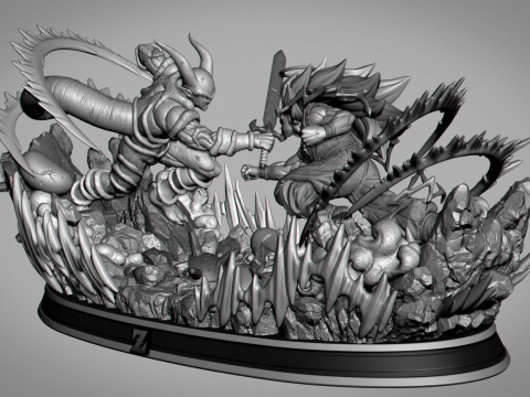 Goku Vs Janemba 3Dプリントモデル