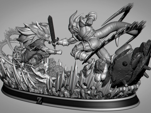 Goku Vs Janemba 3Dプリントモデル