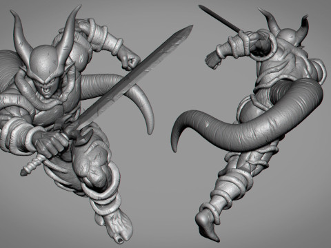 Goku Vs Janemba 3Dプリントモデル