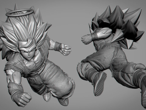 Goku Vs Janemba 3Dプリントモデル