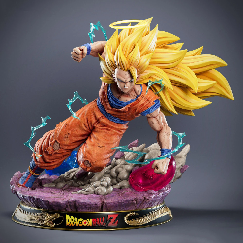 Super Saiyan 3 Goku 3D Print Model .c4d .max .obj .3ds .fbx .stl .blend 