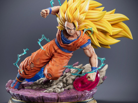 Super Saiyan 3 Goku 3D Print Model
