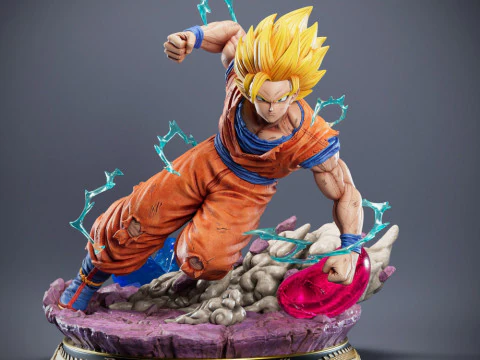 Super Saiyan 3 Goku 3D Print Model