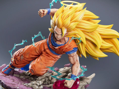Super Saiyan 3 Goku 3D Print Model
