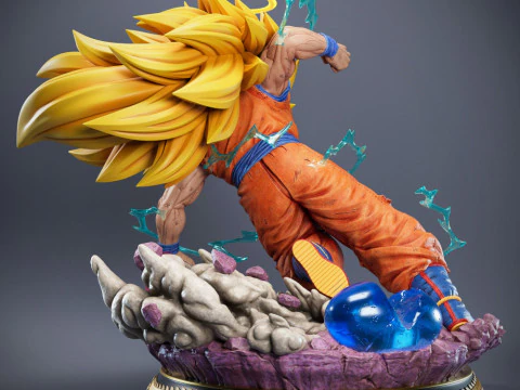 Super Saiyan 3 Goku 3D Print Model