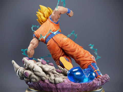 Super Saiyan 3 Goku 3D Print Model