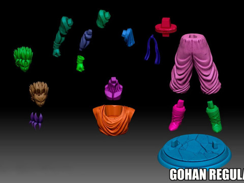 Gohan - Dragon Ball 3Dプリントモデル