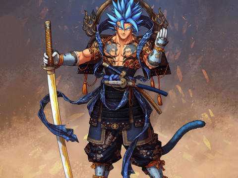 Vegeto Samurai 3D 프린트 모델