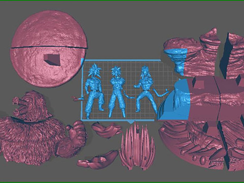 Dragon Ball GT Diorama 3D Print Model