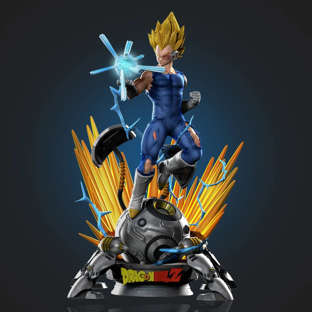 Vegeta SSJ em Cápsula - Dragon Ball Z Modelo de Impressão 3D .c4d .max .obj .3ds .fbx .stl .blend