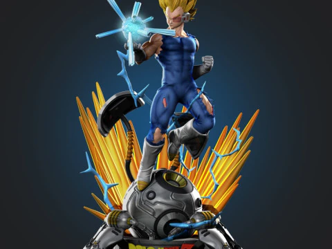 Vegeta SSJ op capsule - Dragon Ball Z 3D printmodel