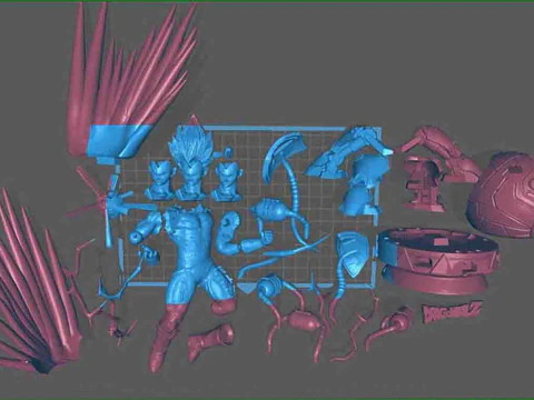 Vegeta SSJ em C&aacute;psula - Dragon Ball Z Modelo de Impressão 3D