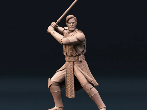 ओबी-वान केनोबी प्रिंट करने के लिए तैयार 3D प्रिंट मॉडल