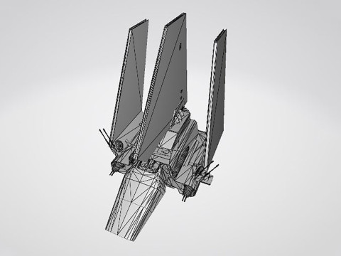 Imperial Lambda Shuttle 3D-printmodel