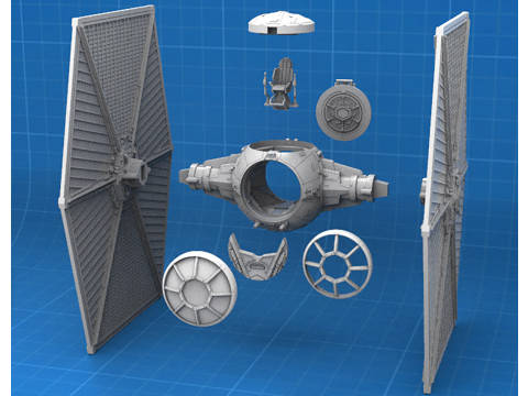 TIE Fighter - Star Wars Modèles 3D en vedette
