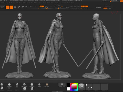 Asajj Ventress - Star Wars 3D प्रिंट मॉडल