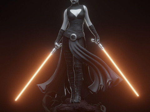 Asajj Ventress - Star Wars 3Dプリントモデル
