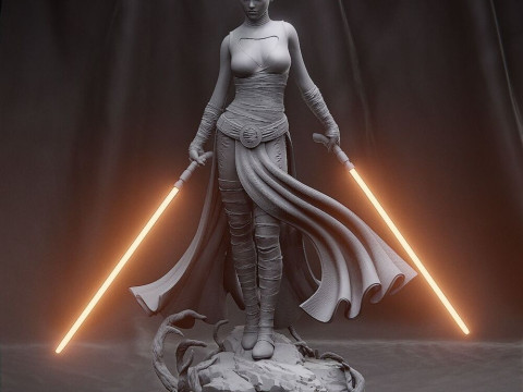 Asajj Ventress - Star Wars Modèles 3D en vedette