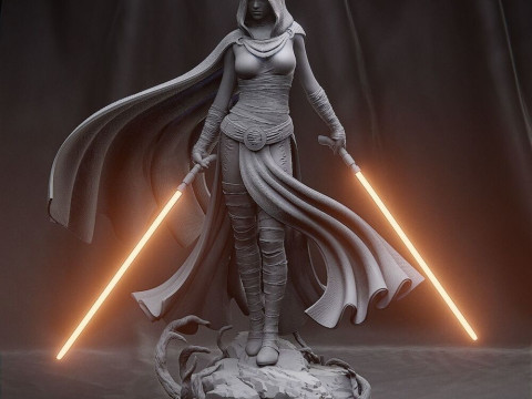 Asajj Ventress - Star Wars Modèles 3D en vedette