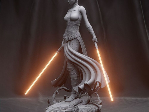 Asajj Ventress - Star Wars Modèles 3D en vedette