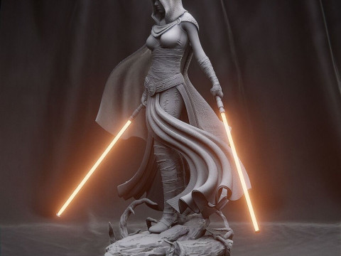 Asajj Ventress - Star Wars Modèles 3D en vedette