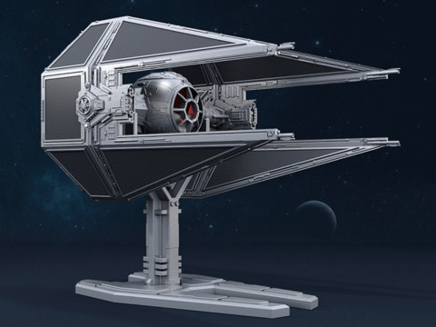TIE Interceptor - Star Wars Model Cetak 3D