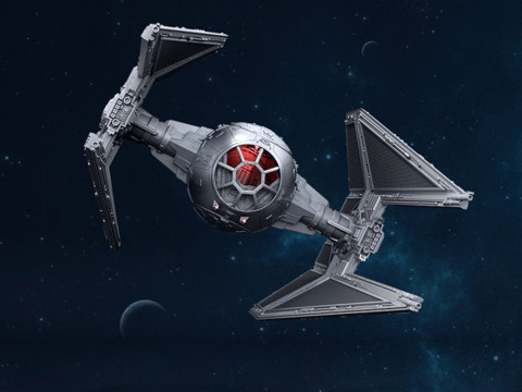 TIE Interceptor - Star Wars Model Cetak 3D