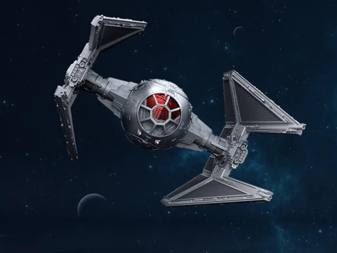 Intercepteur TIE - Star Wars Modèles 3D en vedette