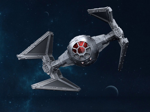 TIE Interceptor - Star Wars Model Cetak 3D