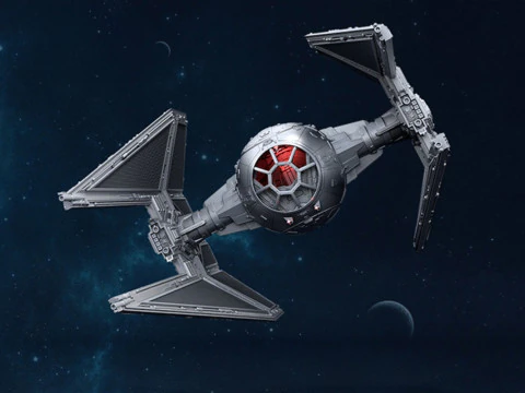 Intercepteur TIE - Star Wars Modèles 3D en vedette