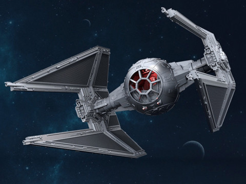 TIE Interceptor - Star Wars Model Cetak 3D