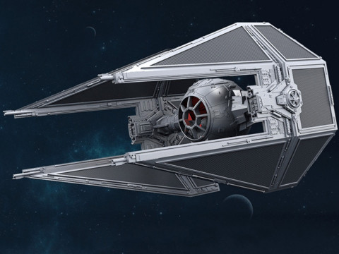 TIE Interceptor - Star Wars Model Cetak 3D