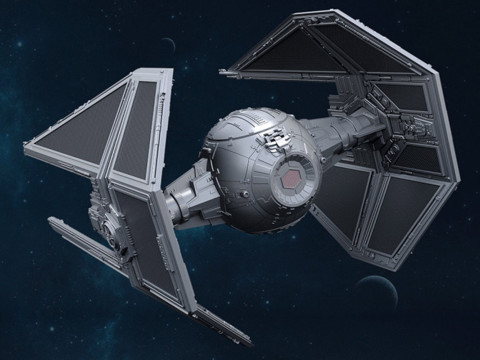 TIE Interceptor - Star Wars Model Cetak 3D