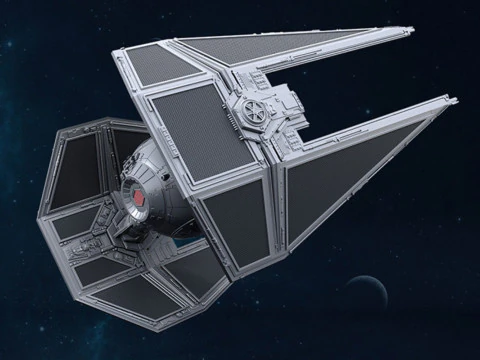 Intercepteur TIE - Star Wars Modèles 3D en vedette